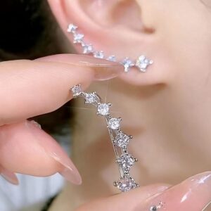 (PRE-ORDINE) Orecchini a Climber in Rame con Zirconi AAA